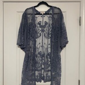 Elegant Sheer Lace Kimono